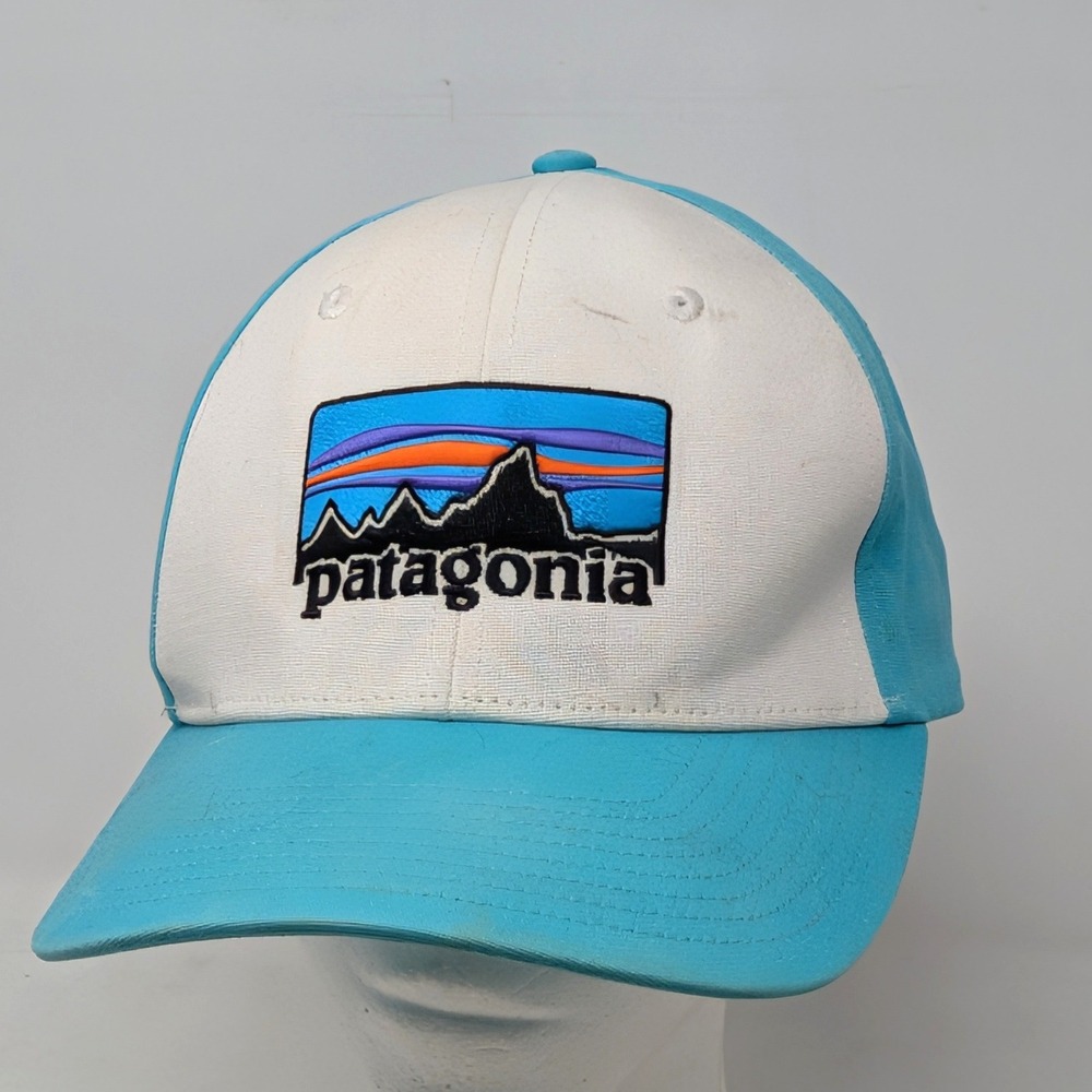 Patagonia P-6 Logo Trucker Hat Turquoise White Snapback Cap STY38000SP16